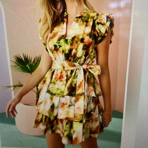 Marie Oliver Dresses & Skirts - Marie Oliver Emery tiered ruffle mini dress sz xl